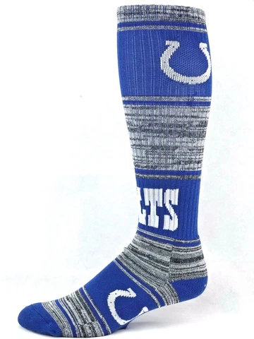 Indianapolis Colts Football RMC Black & Blue Striped Tube Socks Cover