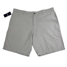 Chaps 100 Cotton Nickel Gray Flat Front Oxford Cloth Casual Shorts SR Regular 42