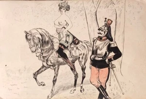 Dessins 19eme EROTIQUE Coquin DESSIN 2 FACES - Imagen 1 de 9