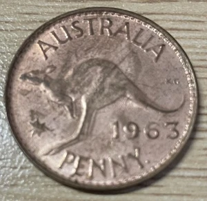 1963 Australian Penny Error Coin (#67) - Picture 1 of 2