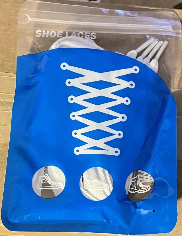 Converse High Tops Replacement Laces Pair White Flat Laces 120cm/47 Inch - Image 1 of 1