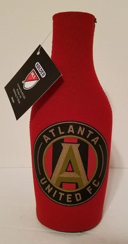 Atlanta United FC Neoprene Bottle Suit Cooler Koozie With Zipper New MLS Soccer Cover