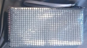 Charming Charlie RSVP Silver Clutch Mesh Covered Bag New! Free Shipping... - Picture 1 of 4