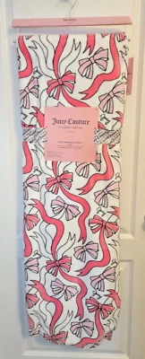 JUICY COURURE Pink Bow Plush Printed Blanket 60” x 90” - Image 1 of 4