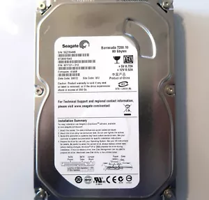 Seagate ST380815AS 9CY131-313 4.AAB WU (5QZ7) China 80gb 3,5" Sata HDD AUG.2008 - Bild 1 von 1
