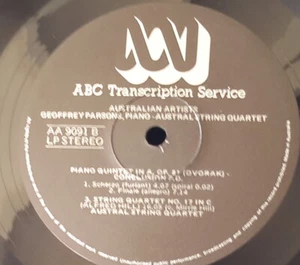 ABC TRANSCRIPTION SERVICES AA 9091 DVORAK PIANO QUINTET, ALFRED HILL STRING QTET - Picture 1 of 6