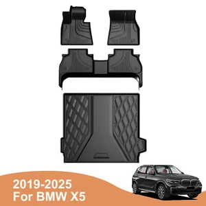 Car All Weather Floor Mats Rear Trunk Mat TPE Cargo Liner For 2019-2025 BMW X5 - Picture 1 of 10