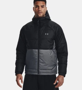 Under Armour Giacca Uomo UA Storm Insulate con Cappuccio Nero/Grigio Pece 1372655 001 - Foto 1 di 6