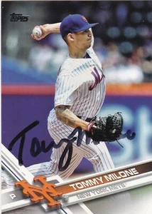 TOM TOMMY MILONE NEW YORK METS SIGNED CARD MARINERS TWINS A'S BREWERS NATIONALS - Picture 1 of 1