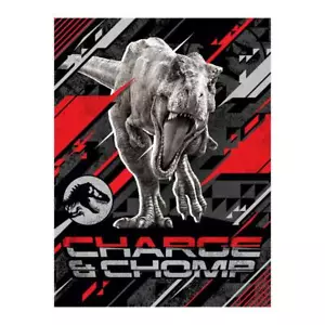 Jurassic World Fleece Decke Dinosaurier Charge & Chomp Weich Sofabett Throw - Bild 1 von 1
