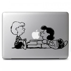 Apple Macbook Laptop Notebook Decal Vinyl Sticker Colors Black Cool Cute Funny - Picture 1 of 14