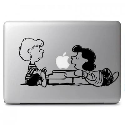 Apple Macbook Laptop Notebook Decal Vinyl Sticker Colors Black Cool Cute Funny - Image 1 of 2