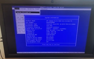 HP Compaq Elite 8300 23" AIO Computer, i5-3470, 8GB DDR3, No HDD/OS - Tested. - Picture 1 of 4