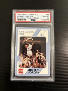 1989 North Carolina Collegiate Collection Michael Jordan #15 PSA 10 Gem Mint - Picture 1 of 2
