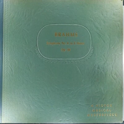 BRAHMS BRUNO WALTER Symphony No. 4 E Minor VICTOR DM 242 12" 78rpm EX Box Set - Image 1 of 4