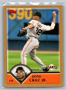 2003 Topps Traded & Rookies Gold  Jose Cruz Jr. T69 1515/2003