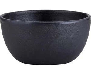A-4. NWOT 47th & MAIN DURABLE BLACK CAST IRON BOWL - 14 oz. - Picture 1 of 9