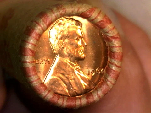 1960-P Lincoln Memorial Cent-OBW Original Bank Wrapped (1) Roll BU/ Uncirculated Cover