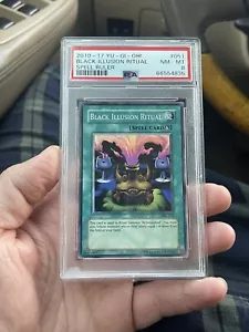 Yugioh Black Illusion Ritual SRL-051 PSA 8 NM Super Rare 2010-2017 Spell Ruler - Picture 1 of 3