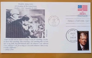 2025 President Jimmy Carter FDOI DUAL With His Inauguration - Wile Cachet - Picture 1 of 1