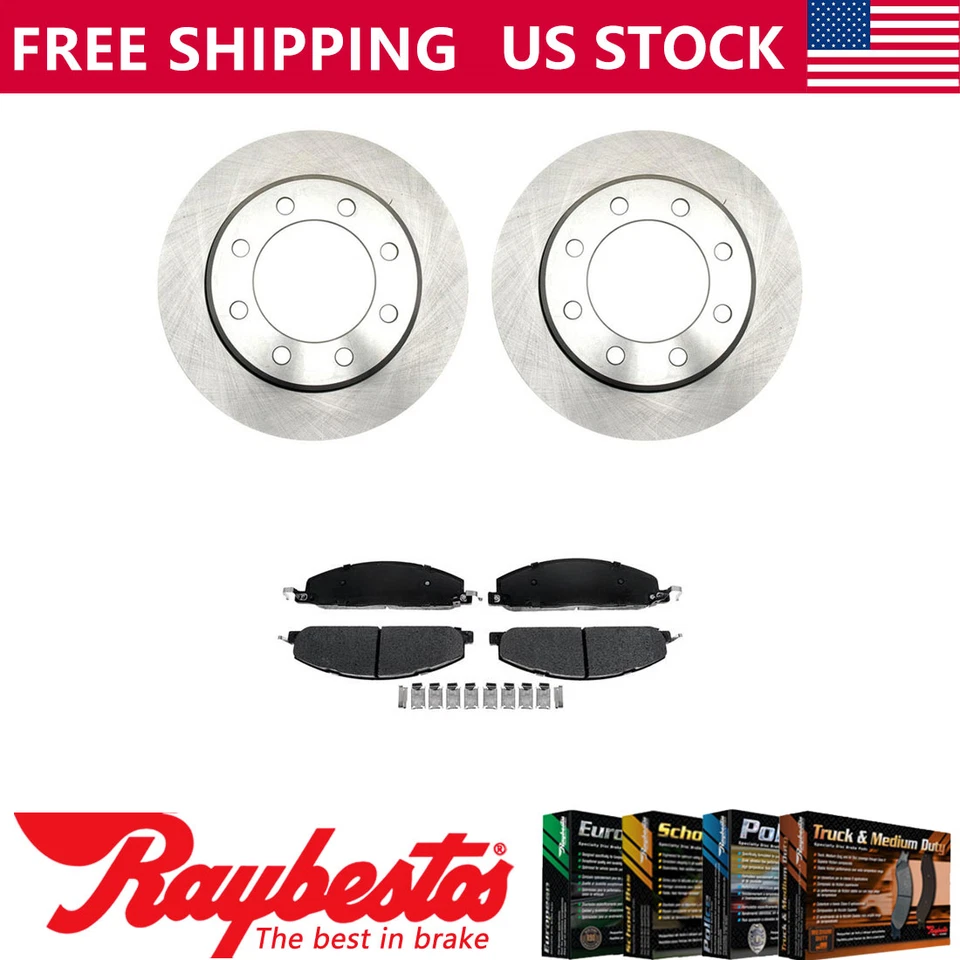 Rear Kit Brake Rotors + Metallic Pads & Hardware For 2009-2010 Dodge Ram 2500 - Изображение 1 из 4