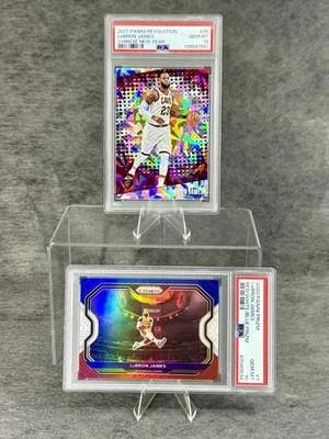 LeBron James PSA 10 Lot – 2020 Prizm RW&B + 2017 Revolution Chinese New Year - Image 1 of 4