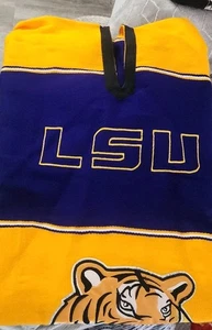 LSU Tigres Colegio Poncho Manta Adulto Talla Única Pullover Fútbol NCAA SEC - Imagen 1 de 6