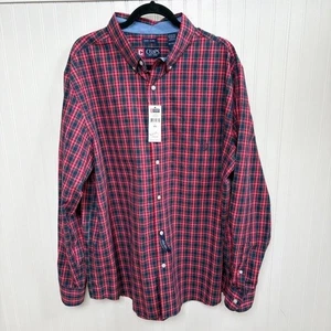 Chaps rot & blau kariertes Langarm Button Down Hemd Herren Gr. XXL NEU - Bild 1 von 5