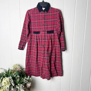 Vintage Hanna Andersson Girls Plaid Dress - Picture 1 of 10