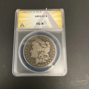 1893 CC Morgan Dollar ANACS Sehr guter Erhaltungszustand 8 - Bild 1 von 2