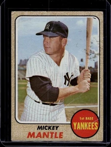 1968 Topps #280 Mickey Mantle New York Yankees Baseball Card G Good ID:46274 - Picture 1 of 2