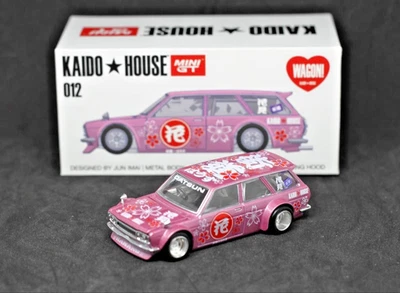 KAIDO HOUSE MINI GT Datsun 510 Wagon 012 Sakura Pink JDM 1/64 Diecast - Image 1 of 4