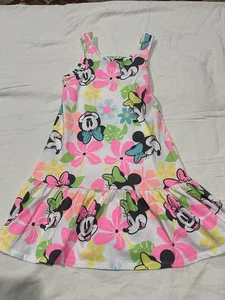 GIRLS SZ M ( 7/ 8 )MULTI-COLOR MINNIE MOUSE TANK DRESS DISNEY NWT - Picture 1 of 6