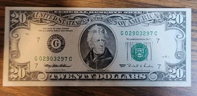 $20 Dollar 1995 Vintage Note Hard To Find In This Condition LOW Fancy Serial - Image 1 of 4