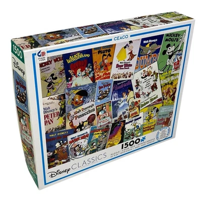 Disney Clásicos Nuevo 1500 Piezas Puzzle Mickey Mouse Dumbo Blancanieves Libro de la Selva Foto 1 de 4