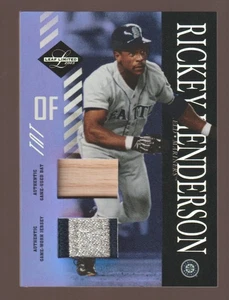 2003 Leaf Ltd Limited Threads #94 RICKEY HENDERSON Dual Game Bat/Jersey #d 24/25 - Picture 1 of 2