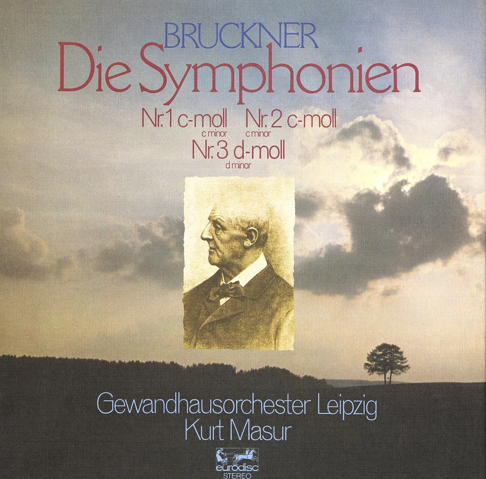 BRUCKNER Symphonies 1-3 MASUR Leipzig GhO Eurodisc 300032 4LP Box Gold Lb QUADRO - Image 1 of 3