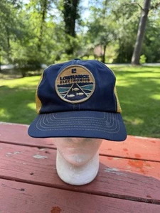 Lowrance Fish Vintage Swingster Trucker Hat with patch Mesh Snapback Made in USA - Picture 1 of 8