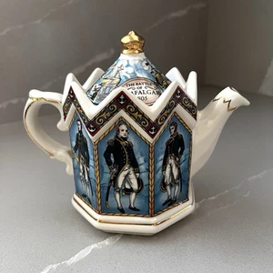 Sadler 4540 Vice Admiral Lord Nelson Teapot Hexagonal Authenticity Paperwork - Picture 1 of 14