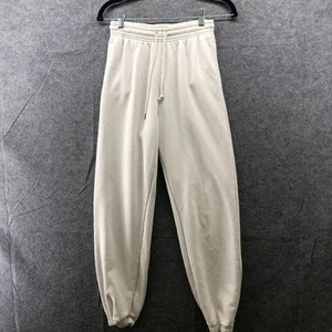 Uniqlo Jogger Sweatpants Womens S Beige Pull On Fleece - Picture 1 of 10