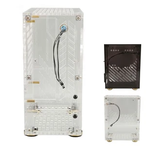 Mini ITX Case 4.3L Clear Acrylic Panel 360° Cooling Cushioning Foot Pads Mini CB - Afbeelding 1 van 28