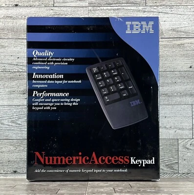 Vintage 2000 IBM 09N5546 Numeric Access Keypad USB Wired New Factory Sealed - Image 1 of 4