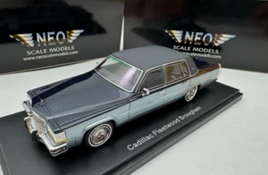 Neo 1/43 Resin car model Cadillac Fleetwood Brougham 1980 Blue - Picture 1 of 7