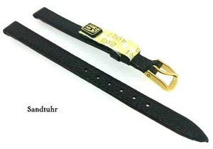 8mm Ladies' Wristwatch Strap Short S Real Lizard Braun - Picture 1 of 3