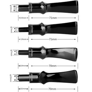MUXIANG 4pcs Tobacco Pipe Stem 3/9mm Filter Bent Straight Taper Mouthpiece DIY - Picture 1 of 8