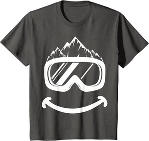 Fun Ski Sport Skiing Funny Snowboard Goggles Gift Youth Unisex T-shirt - Picture 1 of 6