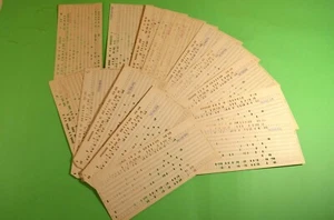  USSR Soviet Computer Mainframe Punch Card Perforated 1970s 10 pcs 3 - Picture 1 of 11
