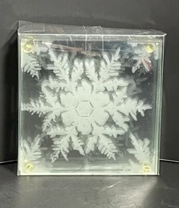 4 Sottobicchieri + Fiocco di Neve Smerigliato Regalo - Foto 1 di 6