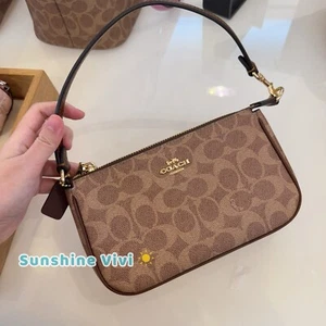 NWT Coach Hand Bag CW426 Nolita 19 In Signature Canvas Gold/TAN/Brown - Picture 1 of 11