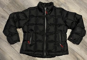 Tommy Hilfiger Plumón Negro Puffer Chaqueta Abrigo Grande Cremallera Completa Invierno Cálido - Imagen 1 de 16